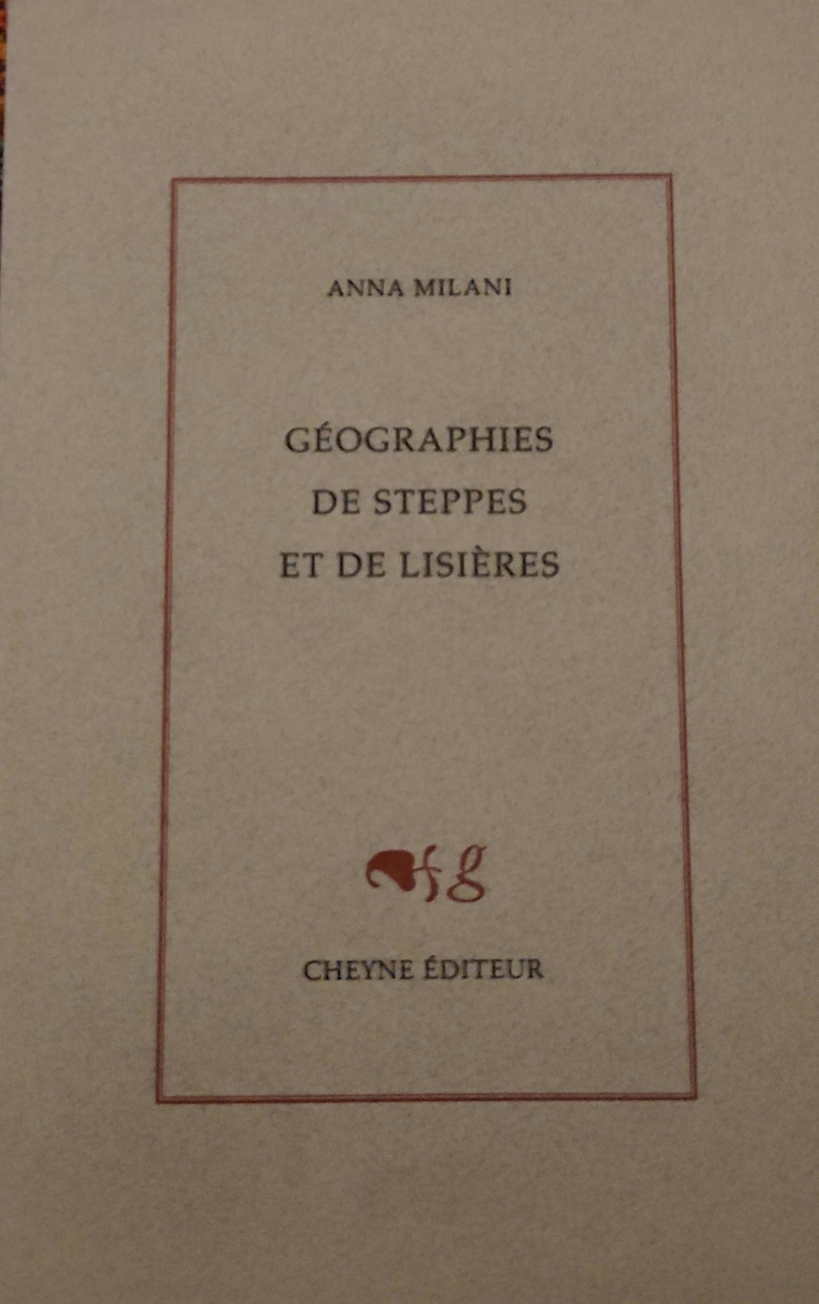 Livre Anna Milani