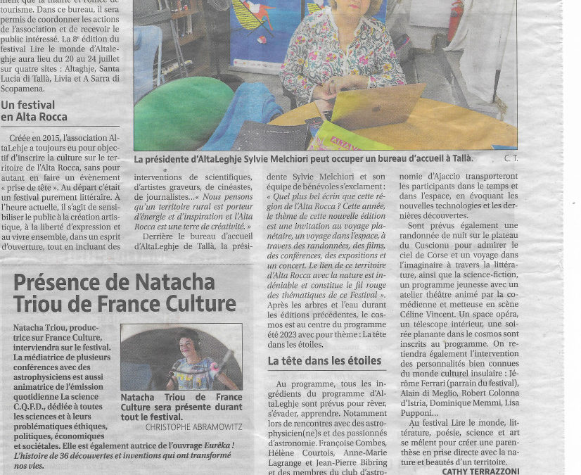 Corse Matin 25 mai 2023